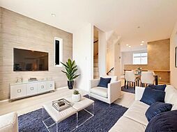 バイカラーの外観でスタイリッシュ 内装デザイン性の高い住空間