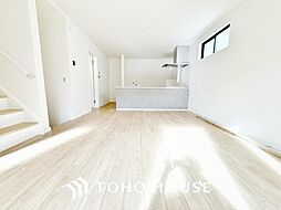 対面キッチン　リビング階段　コミュニケーション増える家