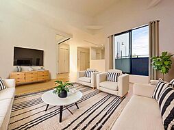 2階建てゆとりの間取り　カースペース2台