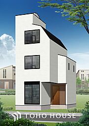 外観シンプルでスタイリッシュ　屋上バルコニー付き住戸