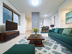 対面キッチン　リビング階段　コミュニケーション増える家