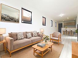 対面キッチン　リビング階段　コミュニケーション増える家