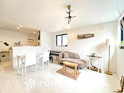 対面キッチン　リビング階段　コミュニケーション増える家