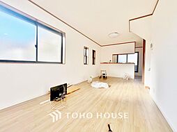 対面キッチン　リビング階段　コミュニケーション増える家