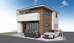 2階建てゆとりの間取り　カースペース2台