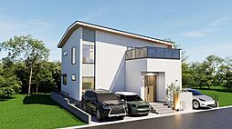 2階建てゆとりの間取り カースペース2台
