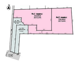 逗子市桜山に建築条件なし2区画売地