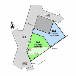 大和市下鶴間全2区画建築条件ナシ売地