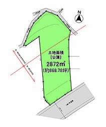 国道246号面の土地面積 約868坪事業用売地です