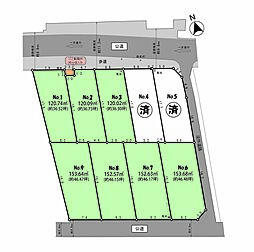 茅ヶ崎市赤羽全９区画の開発分譲地（建条件なし）
