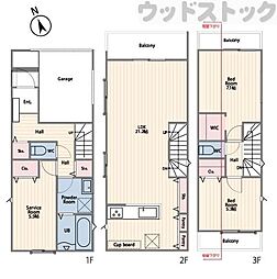 府中市府中町3丁目　新築一戸建て　1号棟