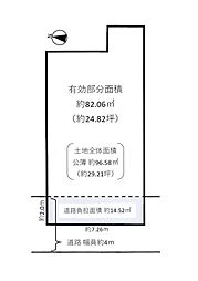 旭区中宮　土地　更地渡し　24.8坪