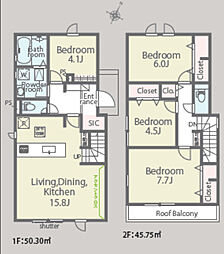 袖ヶ浦駅前2丁目　新築戸建　2号棟