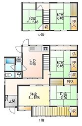 津山市山北の一戸建て