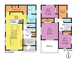 リーブルガーデン瑞穂箱根ヶ崎池廻り第4全2棟　1号棟