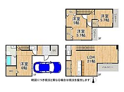 大阪市東住吉区住道矢田3丁目　新築一戸建て　全1区画