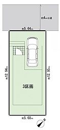 鶴見区東寺尾2丁目　建築条件無し土地　3区画