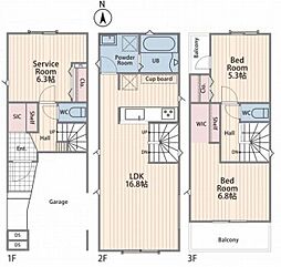 中原区市ノ坪　新築一戸建て　1号棟