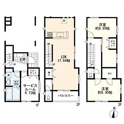 鶴見区仲通1丁目 新築一戸建て 3号棟