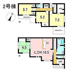新築戸建 丹羽郡第1扶桑町柏森寺裏　全2棟　2号棟