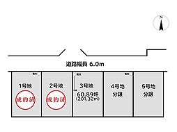建築条件付き土地 新庄駅全5区画 3号地