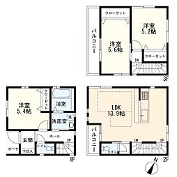 川崎区浜町1丁目　新築一戸建て　B号棟