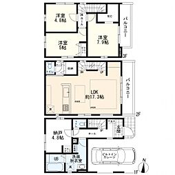 川崎区浅田4丁目　新築一戸建て　1号棟