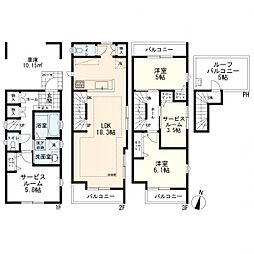 川崎区中瀬2丁目　新築一戸建て　3号棟