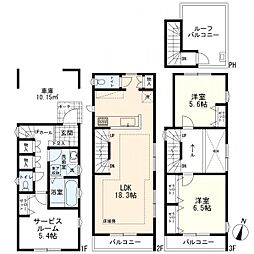 川崎区中瀬2丁目　新築一戸建て　5号棟