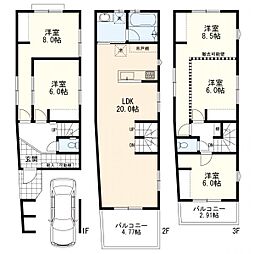 レーヴ川崎 渡田新町2丁目　新築一戸建て　2号棟