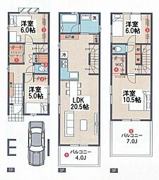 レーヴ川崎 渡田新町2丁目　新築一戸建て　1号棟