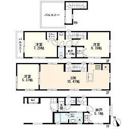 幸区塚越2丁目　新築一戸建て　1号棟