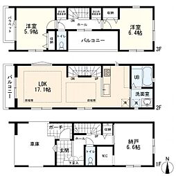 中原区今井西町 2期 新築一戸建て 2期1号棟