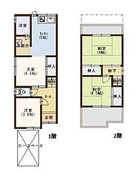 松原市河合三丁目　戸建て　駐車場スペース有　２階建て