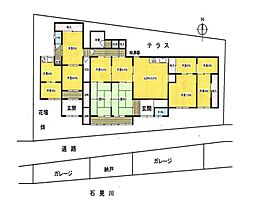 南向き リバーサイド  平屋 古民家 三日市町駅４分