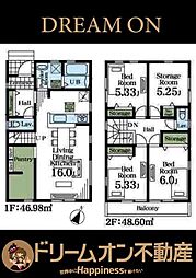 松伏町新築戸建て　駐車2台可
