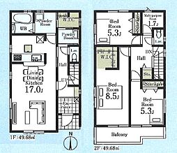 川越市かすみ野第6 2号棟