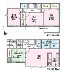 川越砂新田3丁目 1期 2号棟