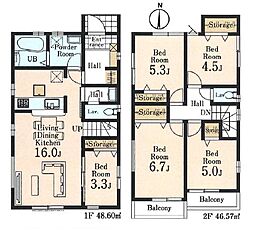 川越市かすみ野第二 2号棟