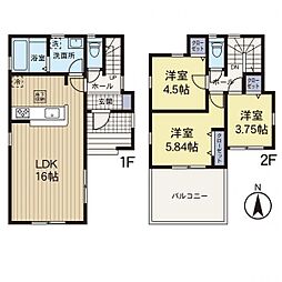 海老名(綾瀬市小園南2丁目)　1号棟