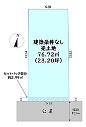 建築条件なし売土地　尼崎市若王寺3丁目28