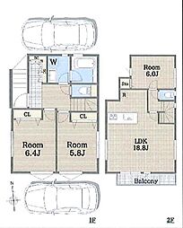 世田谷区砧1丁目 新築戸建 全2-A