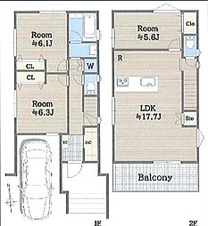 世田谷区砧1丁目 新築戸建 全2-B