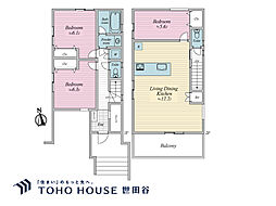 世田谷区砧1丁目 新築戸建 全2-B