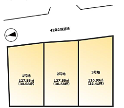 箕面市半町４丁目　土地　３区画分譲地 １号地