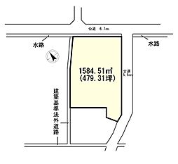 加須船越　敷地479坪×建築条件なし売地