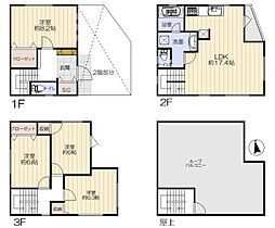 仙台市若林区一本杉町　ルーフバルコニー付き中古戸建