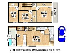 京都市山科区音羽山等地　新築一戸建て　全1区画