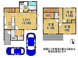 宇治市伊勢田町浮面　新築一戸建て　1期　1号棟