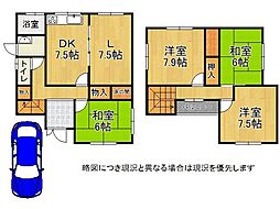 八幡市川口東扇　中古一戸建て